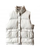 Winter Coat Sleeveless Jacket Women Vest Thicken Warm Cotton Padded Warm Plus Size  Stand Collar Vest Women Waistcoat