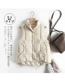  Women Autumn Vest Women Stand Collar Winter Warm Vest Chaleco Mujer Gilet Femme waistcoat vest women chalecos para mujer