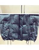 Stand Collar Women Winter Vests  Short Vest Cotton Padded Jacket Sleeveless Female Black Waistcoat Vest Oversized