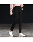 Fall Harem Pants Women  Style Ankle Length Woolen Pants High Waist Casual Work Office Trousers Mujer Pantalones Femme