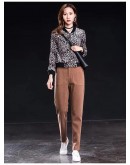 Fall Harem Pants Women  Style Ankle Length Woolen Pants High Waist Casual Work Office Trousers Mujer Pantalones Femme