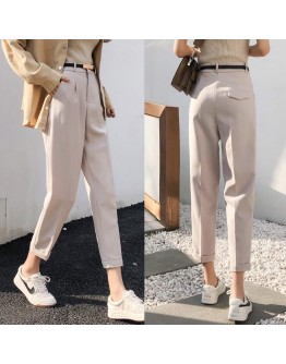 Harem Pants Women  Spring Summer Pants Casual OL Pants Belted High Waist Slim Work Pants Plus Size Trousers Roupas Femininas