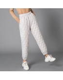 Women Plus Size 3XL Casual Duck Lightweight Down Cotton Pants Classic High Waisted Trousers Female Slimming Long Warm Pants