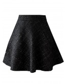  Tweed Woolen Skirt for Women High Waisted Fall Winter A-line Short Mini Skirts   Booty Mujer Faldas