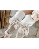 Autumn Winter Woolen Harem Pants Women Casual Radish Pants  Female High Elastic Waist Loose Trousers Capris Soft