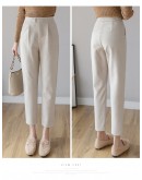 Winter Thick Wool Harem Pants women Autumn Oatmeal Plus Size Carrot Pants Post Office Loose Casual Straight Suit Trousers