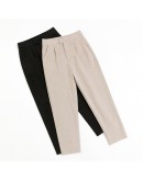 Winter Thick Wool Harem Pants women Autumn Oatmeal Plus Size Carrot Pants Post Office Loose Casual Straight Suit Trousers