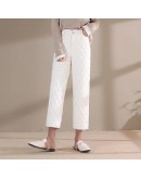 Winter Plus Size 3XL Casual Lightweight Down Cotton Pants Classic High Waisted Trousers Female Slimming Velvet Long Warm Pants