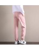 Women Harem Pants  Autumn Winter Thicken Lambskin Trousers Elastic High Waist Casual Pants Woman Warm Pants Large Size 3XL