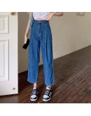  Style Loose Denim Harem Pants for Women High Waisted All Match Harajuku Trousers Fall Vintage Streetwear Work Pants