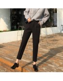 Autumn Winter Harem Pants women  Style High Waist Woolen Trousers Female Long Pants Pantalones Mujer Plus Size 3XL