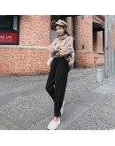  Autumn Harem Pants Women  Style Ankle Length Woolen Pants Elastic Waist Trousers Mujer Pantalones Femme Plus Size