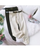  Summer Cotton Harem Pants Women Vintage High Waist Pure Color Pants Female Long Pants Casual White Trousers Female