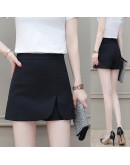 Summer Shorts For Women High Waist Casual Irregular Slit Women's Skirt Shorts Plus Size Black Sexy Slim Lady Shorts Skirts