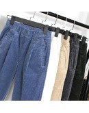 Corduroy Harem Pants Women Autumn Winter  High Waist Trousers Plus Size Female Streetwear Pantalones Mujer Sweatpants