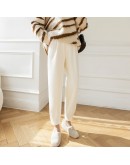 Fall Winter Thick Warm Corduroy Harem Pants Women's High Waisted Casual Loose Trousers   Mujer Pantalones