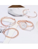 Lvpai  4pcs Set Women Bracelet Watches  Women Dress Ladies Wrist Watch  Rose Gold Quartz Watch Set Dropshiping