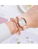 Gaiety  Watch For Women  Square Ladies Quartz Watch Bracelet Simple Rose Gold Mesh  Women Watches Reloj Mujer