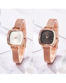 Gaiety  Watch For Women  Square Ladies Quartz Watch Bracelet Simple Rose Gold Mesh  Women Watches Reloj Mujer