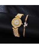  Watch For Women  Diamond Flower Rhinestone Watch Ladies Quartz Wrist Watch Bracelet Set Reloj Mujer Dropshipping