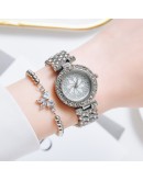  Watch For Women  Diamond Flower Rhinestone Watch Ladies Quartz Wrist Watch Bracelet Set Reloj Mujer Dropshipping