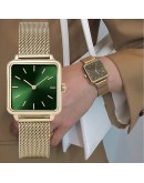 Top  Square Watch For Women Gold  Women Bracelet Watches Dress  Ladies Quartz Watch Female Clock Montre Femme