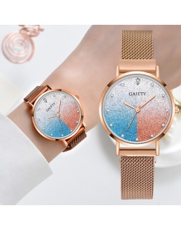 Gaiety  Watch For Women Gradient Dial Starry Sky  Magnetic Ladies Watch  Diamond Female Clock Montre Femme