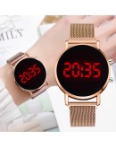  LED Electronic Magnetic Rose Gold Women Watch Digital Sport Ladies Quartz Wristwatch Female Clock Gifts montre femme