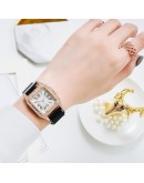  Women Watches Square Rose Gold Diamond Ladies Wrist Watches Magnetic  Watches Female Quartz Clock montre femme