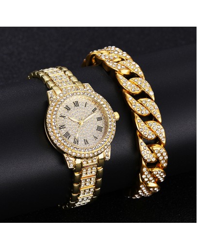 Diamond Women Watches Gold Watch Ladies Wrist Watches   Rhinestone Women's Bracelet Watches Female Relogio Feminino