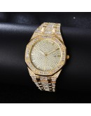  Iced Out Women Watch Men Diamond Steel Hip Hop Ladies Watches Top   Dress Gold Clock Montre Femme Reloj Mujer