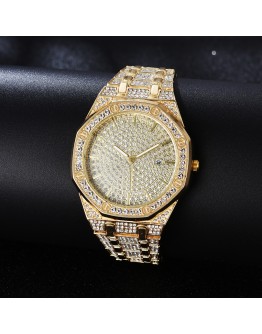  Iced Out Women Watch Men Diamond Steel Hip Hop Ladies Watches Top   Dress Gold Clock Montre Femme Reloj Mujer