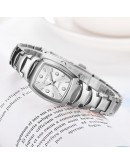 Women Bracelet Watch Rose Gold   Stainless Steel Wrist Watch Rhinestone Ellipse Creative Ladies Dress Quartz Watch