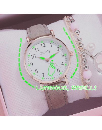  Simple Ladies Wrist Watches Luminous Women Watches Casual Leather Strap Quartz Watch Clock Montre Femme Relogio Feminino