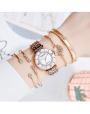 5PCS Set Watch For Women Top  Diamond Ladies Wristwatches Female Quartz Bracelet Watch relogio feminino Dropshipping