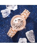 Top Women Quartz Watch  Bling Casual Ladies Watch Female Quartz Rose Gold Watch Crystal Diamond Leopard For Women Clock