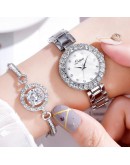 Lvpai 2pcs Classic  Rhinestone Watch Women Watch  Watch And Bracelet Set Ladies Female Clock Montre Femme Relogio