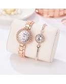 Lvpai 2pcs Classic  Rhinestone Watch Women Watch  Watch And Bracelet Set Ladies Female Clock Montre Femme Relogio