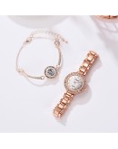 Lvpai 2pcs Classic  Rhinestone Watch Women Watch  Watch And Bracelet Set Ladies Female Clock Montre Femme Relogio