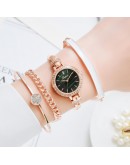 Lvpai  Women Bracelet Watches Set  Women Dress Ladies Wrist Watch  Rose Gold Quartz Watch Set Gift Dropshiping