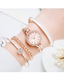 Lvpai  Women Bracelet Watches Set  Women Dress Ladies Wrist Watch  Rose Gold Quartz Watch Set Gift Dropshiping