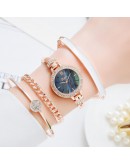 Lvpai  Women Bracelet Watches Set  Women Dress Ladies Wrist Watch  Rose Gold Quartz Watch Set Gift Dropshiping