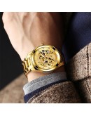  Golden Watch For Men Top  Dragon Stainless Steel Business Men Watch Calendar Male Quartz Wristwatches Dropshipping