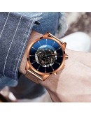 Relogio Masculino Watches Men  Magnet Stainless Steel Case Mesh Band Watch Quartz Business Wristwatch Gifts Reloj Hombre