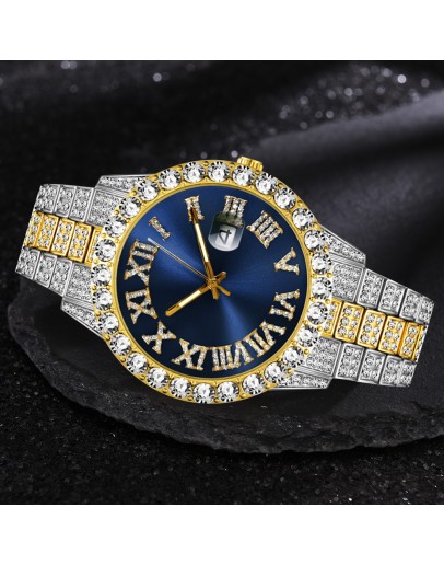 Iced Out Watch Men   Full Diamond Mens Watches  Quartz Men's Watch Waterproof Hip Hop Male Clock Gift For Men