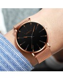 Minimalist Men's  Ultra Thin Watches Simple Men Business Mesh Belt Quartz Watch Male Wristwatches Clock Relogio Masculino