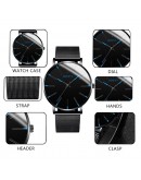 Minimalist Men's  Ultra Thin Watches Simple Men Business Mesh Belt Quartz Watch Male Wristwatches Clock Relogio Masculino