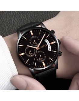  Relogio Masculino Watches Men  Sport Stainless Steel Case Leather Band Watch Quartz Business Wristwatch Reloj Hombre