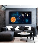 Nordic Space spaceship Wall Art Canvas Painting modern Art Poster Print Horizontal Picture for Living Room bedroom Decor