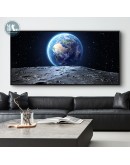 Nordic Space spaceship Wall Art Canvas Painting modern Art Poster Print Horizontal Picture for Living Room bedroom Decor